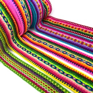 I.5 Zoll Anden gewebtes Band. Ethnische Band gewebte Borte. Tribal Borte Geometrisch peruanische Borte