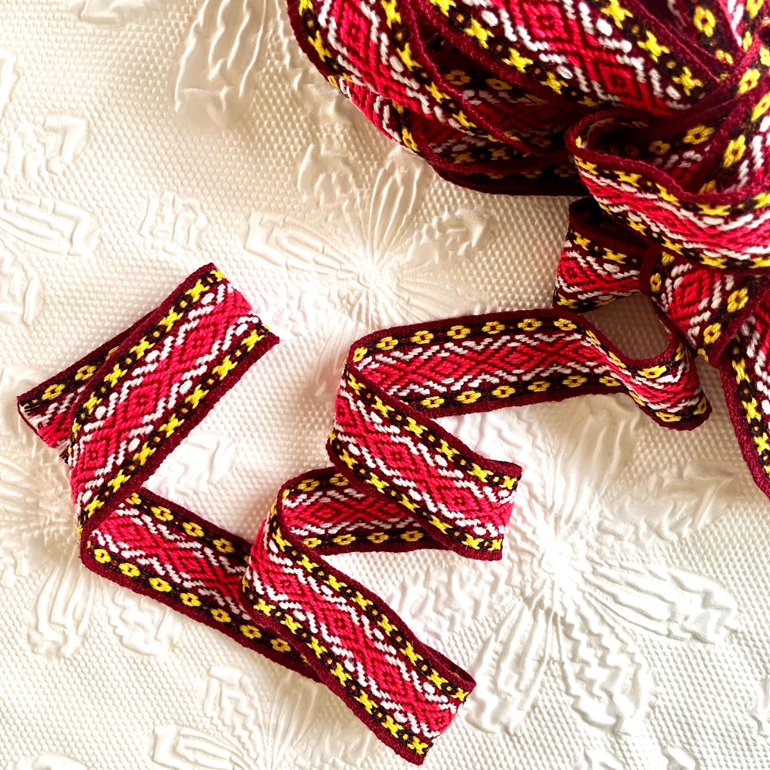 Andean Ribbons I.25 Inches Andean Woven Ribbon. Ethnic Ribbon Woven Trim. Tribal ...