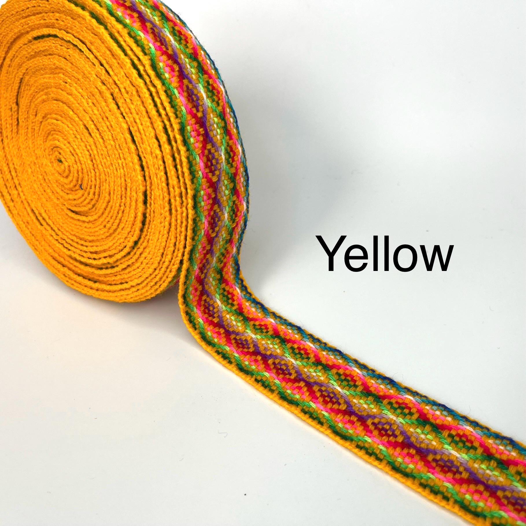 Andean Ribbons 1.5 Inches Andean Woven Ribbon. Ethnic Ribbon Woven Trim 1.5