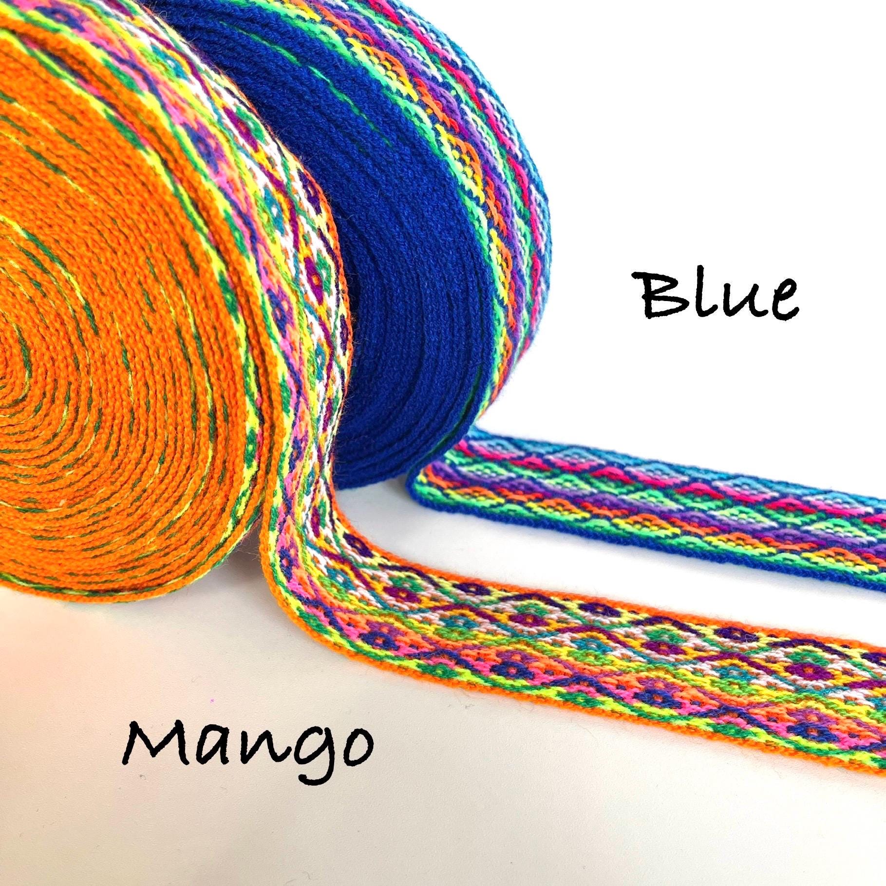 Andean Ribbons 1.5 Inches Andean Woven Ribbon. Ethnic Ribbon Woven Trim 1.5