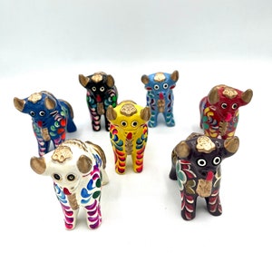 Pucara Bull 3 &quot;hoch / peruanische Keramik handbemalter Pucara Bull / Torito de Pucara