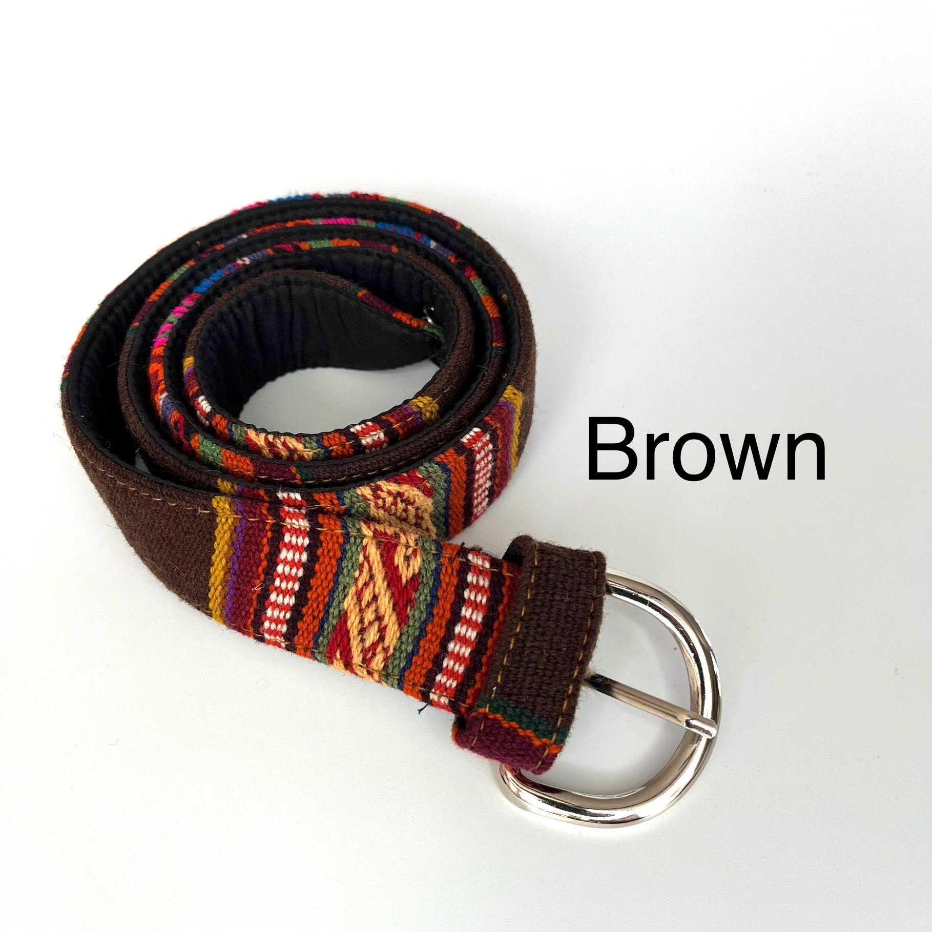 Peruvian Connection Bohemian Red and Brown Woven Belt il_fullxfull.6784312751_92m8.jpg main image 2