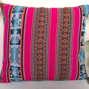 Peruvian bohemian pillow cover/Decorative throw pillow cover/Inka Fabric Decorative Pillow Cushion Cover/Ethnic pillow