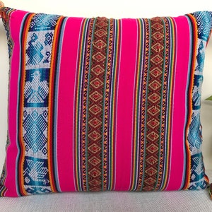 Peruvian bohemian pillow cover/Decorative throw pillow cover/Inka Fabric Decorative Pillow Cushion Cover/Ethnic pillow