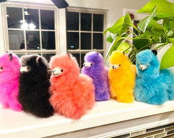 5" alpaca pluche handgemaakt met alpacabont. Peruaanse alpaca pluche