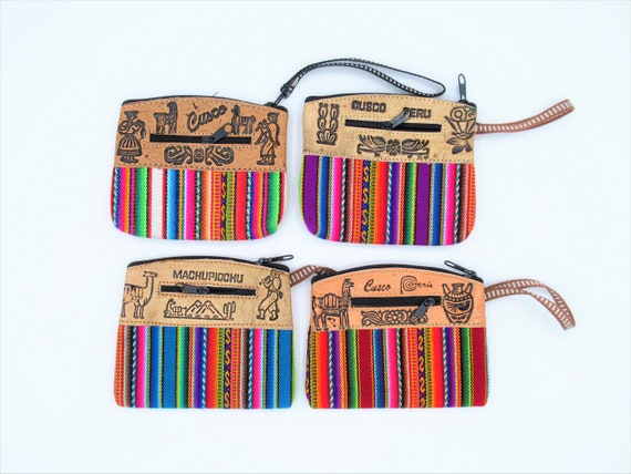 Monedero Andino con Cremallera Monedero Peruano con tela manta 5 x 4.5 Etsy Espana