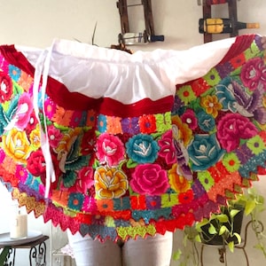 Falda pollera Huaylarsh bordada/ Ropa tradicional peruana para adultos, Traje típico mujer talla M-L Huaylash, Huaylas
