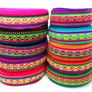 I.5 Zoll Anden gewebtes Band. Ethnische Band gewebte Borte. Tribal Borte Geometrisch peruanische Borte