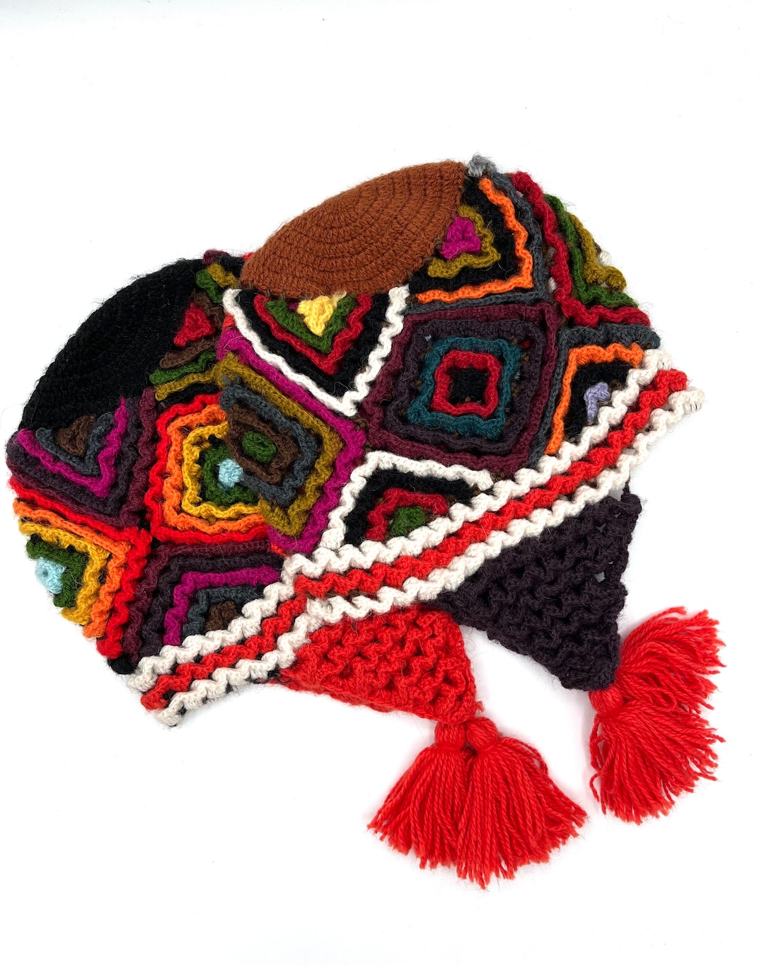 Berretto per adulto Alpaca tessuto a mano/cappello peruviano da