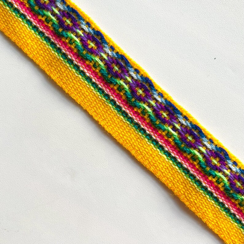 Andean Ribbons I.5 Inches Andean Woven Ribbon. Ethnic Ribbon Woven Trim. Tribal Ribbon ...