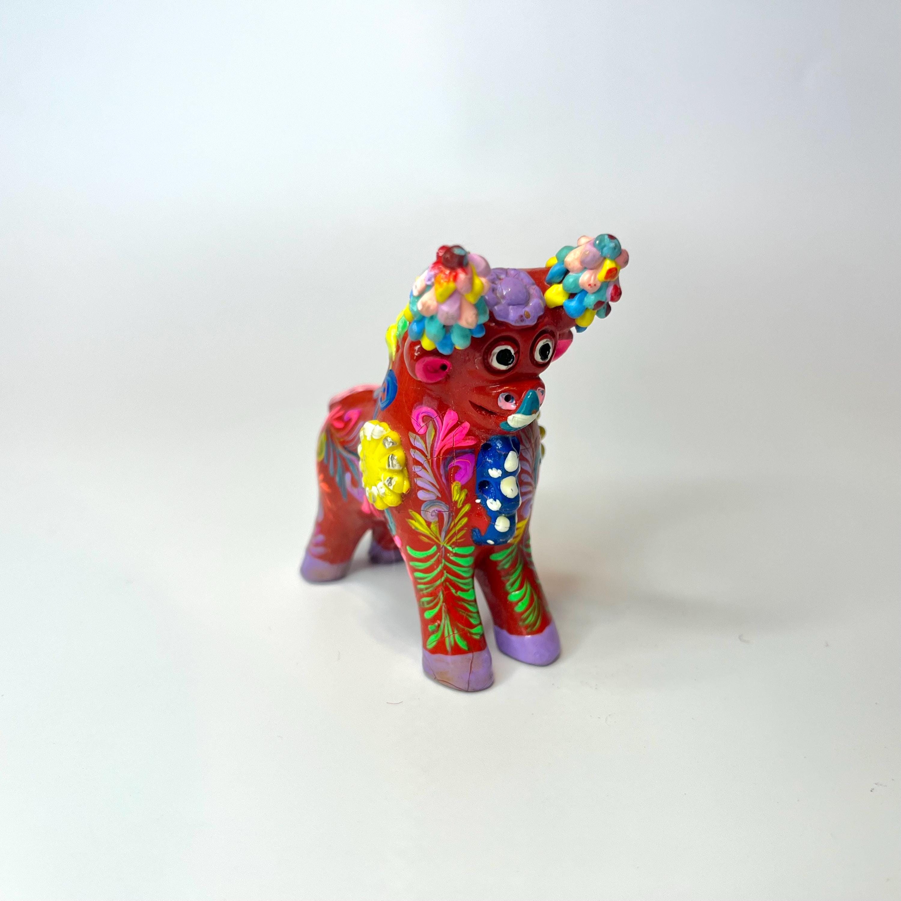 ヴィンテージ ペルー プカラ フォークアート ロバ 馬のオブジェ ペルーの幸運のお守り、プカラの雄牛 - Etsy 日本