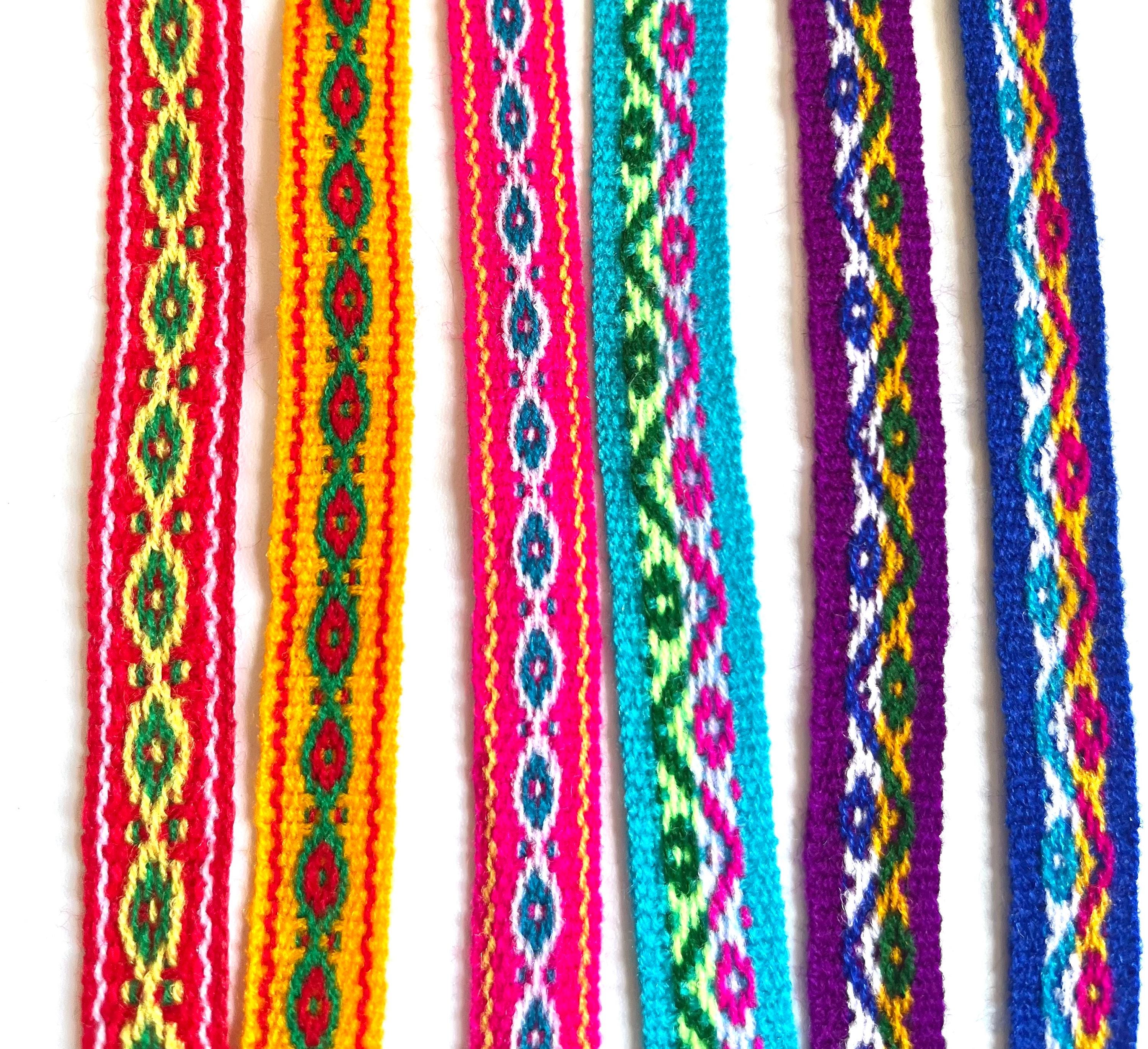 Andean Ribbons 5/8 Inches Andean Woven Ribbon. Ethnic Ribbon Woven Trim 16 Millimeters ...