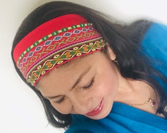 Peruvian Manta Headband/ Andes Headband/ Colorful cotton headband