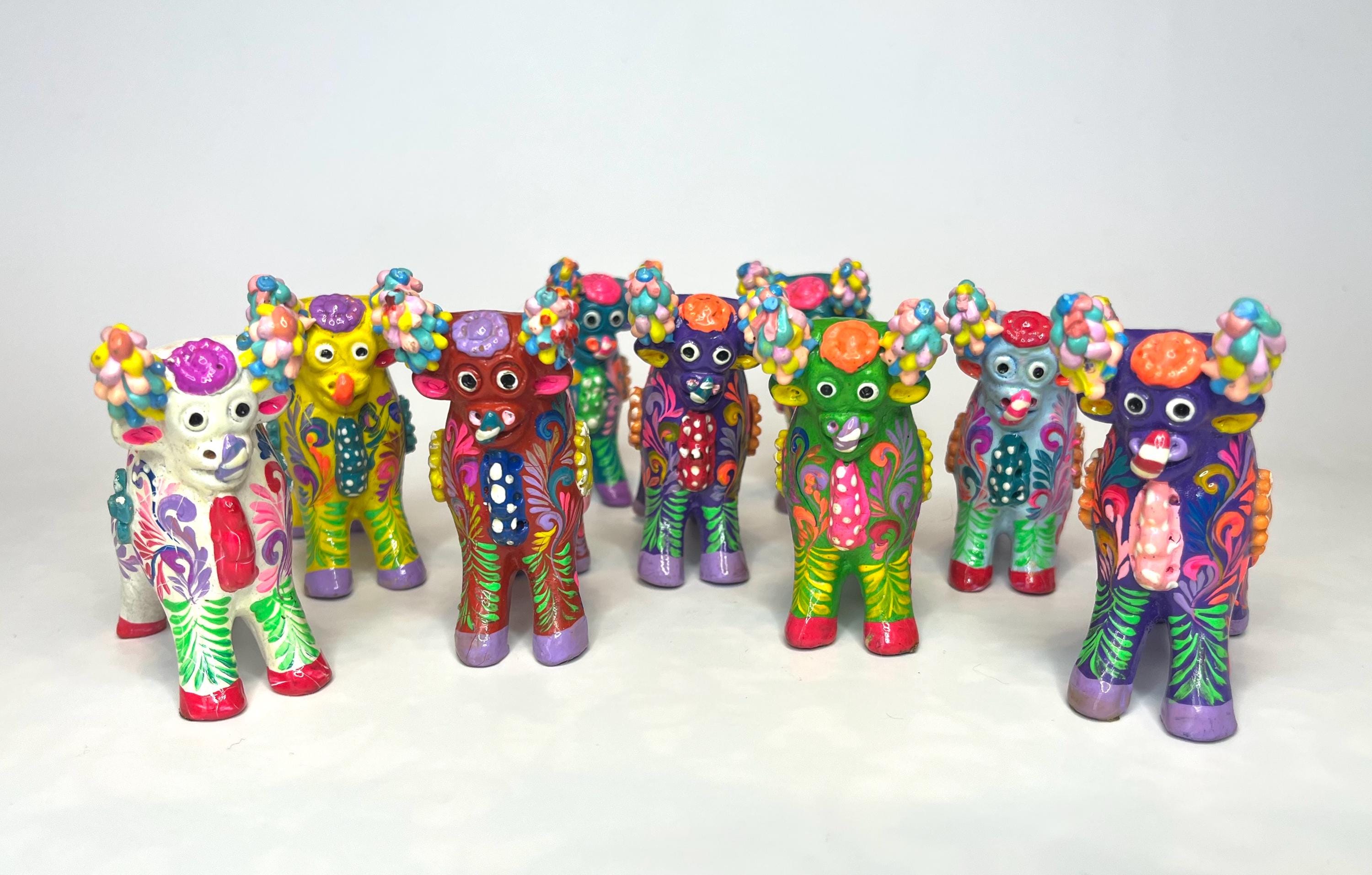 ヴィンテージ ペルー プカラ フォークアート ロバ 馬のオブジェ ペルーの幸運のお守り、プカラの雄牛 - Etsy 日本