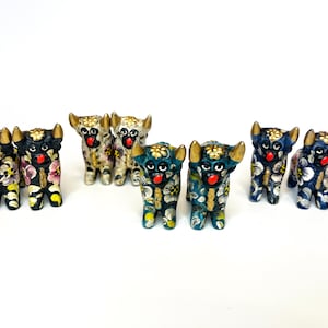 Conjunto de 2 Touros Pucará de 2,5” de altura/cerâmica peruana Touro Pucará pintado à mão / Torito de Pucara