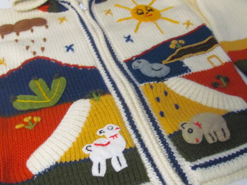 Children/'s jacket Arpillera for childrenWool embroidered Jacket for kids Hooded Jacket Girl Boy sweater cardigan