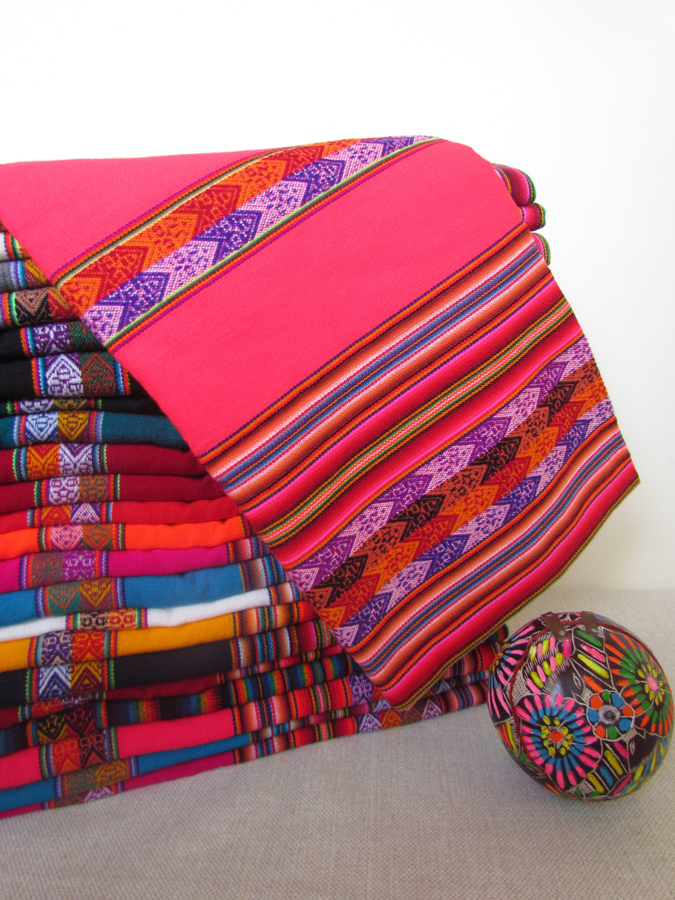 Peruvian Manta 48x42/Bohemian fabric/Peru Textile | Etsy