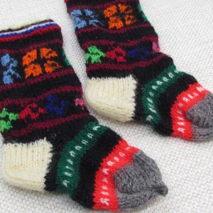 Hand knitted alpaca socks for newborn baby/Baby handmade socks/ Alpaca socks for newborn/Peruvian alpaca socks