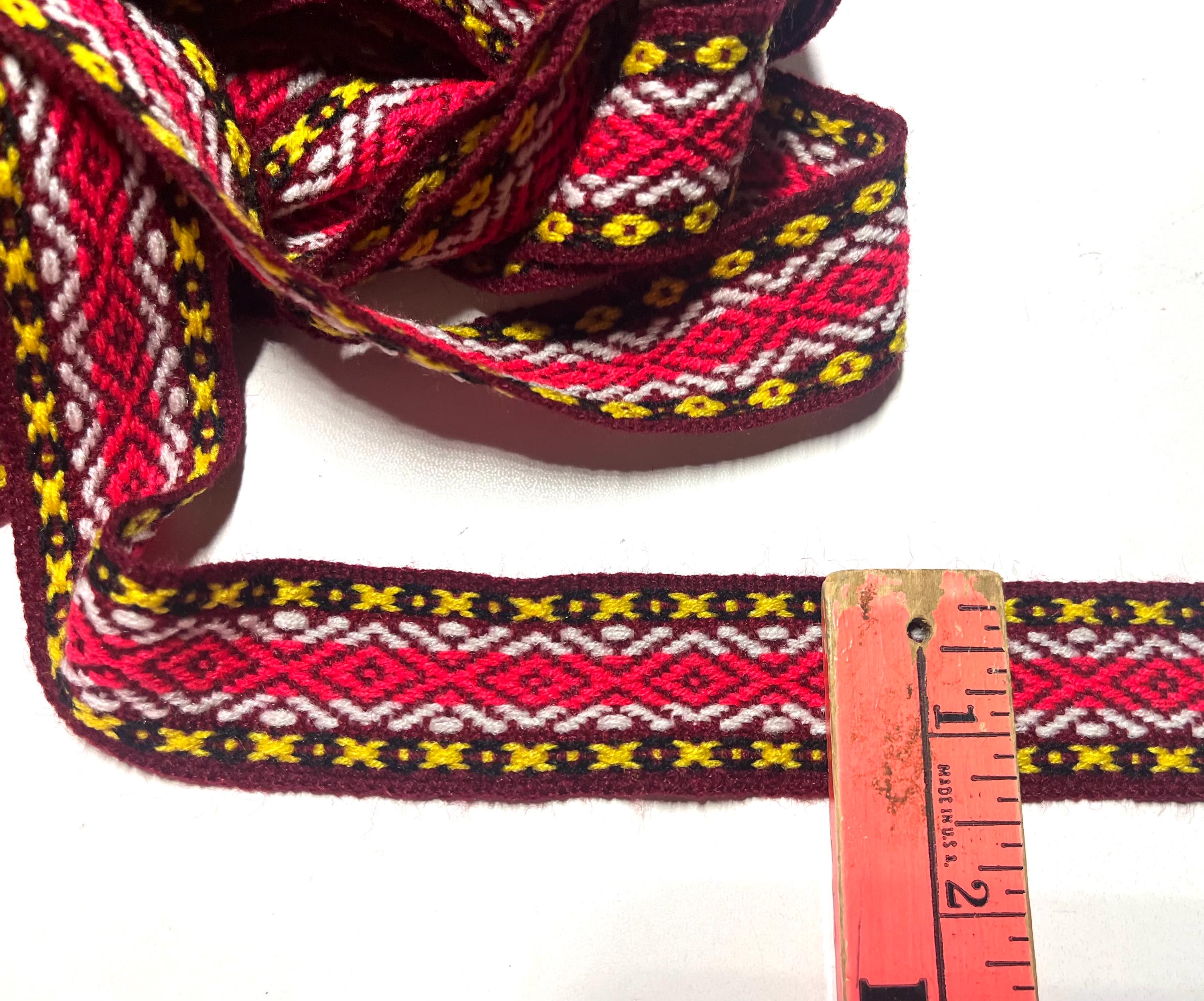 Andean Ribbons I.25 Inches Andean Woven Ribbon. Ethnic Ribbon Woven Trim. Tribal ...