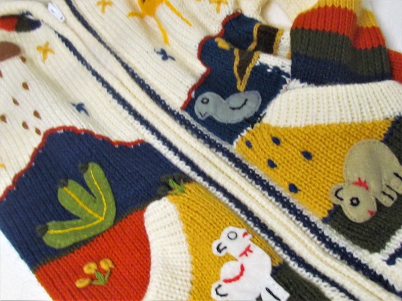 Children/'s jacket Arpillera for childrenWool embroidered Jacket for kids Hooded Jacket Girl Boy sweater cardigan