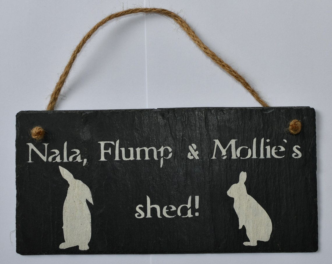 Personalised Rabbit Hutch Sign Plaque Gift for Your Bunny Etsy UK