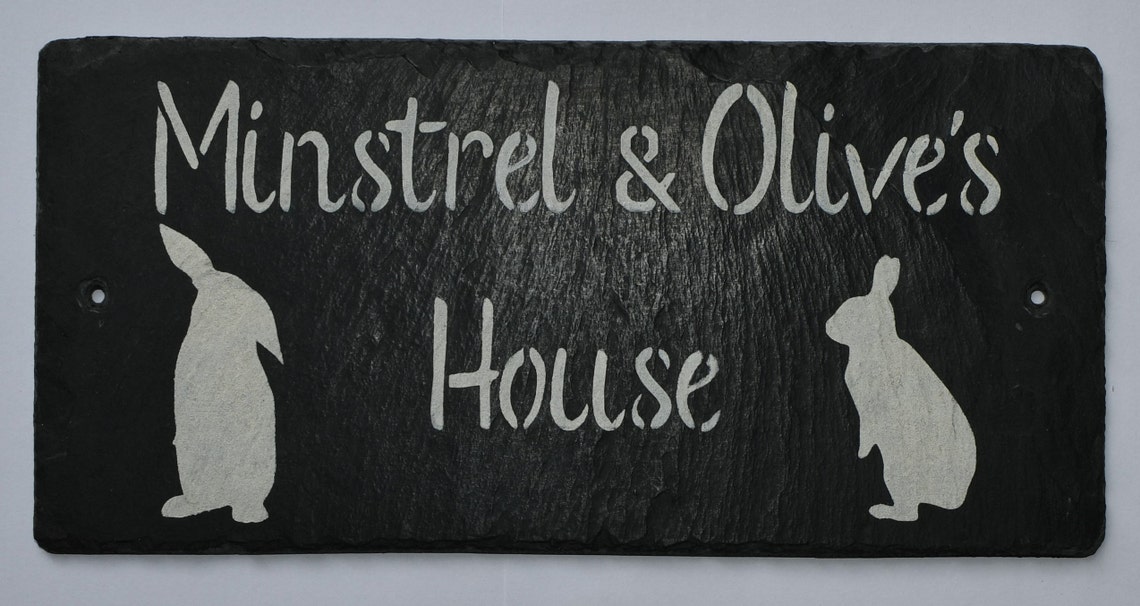 Personalised Rabbit Hutch Sign Plaque Gift for Your Bunny Etsy UK