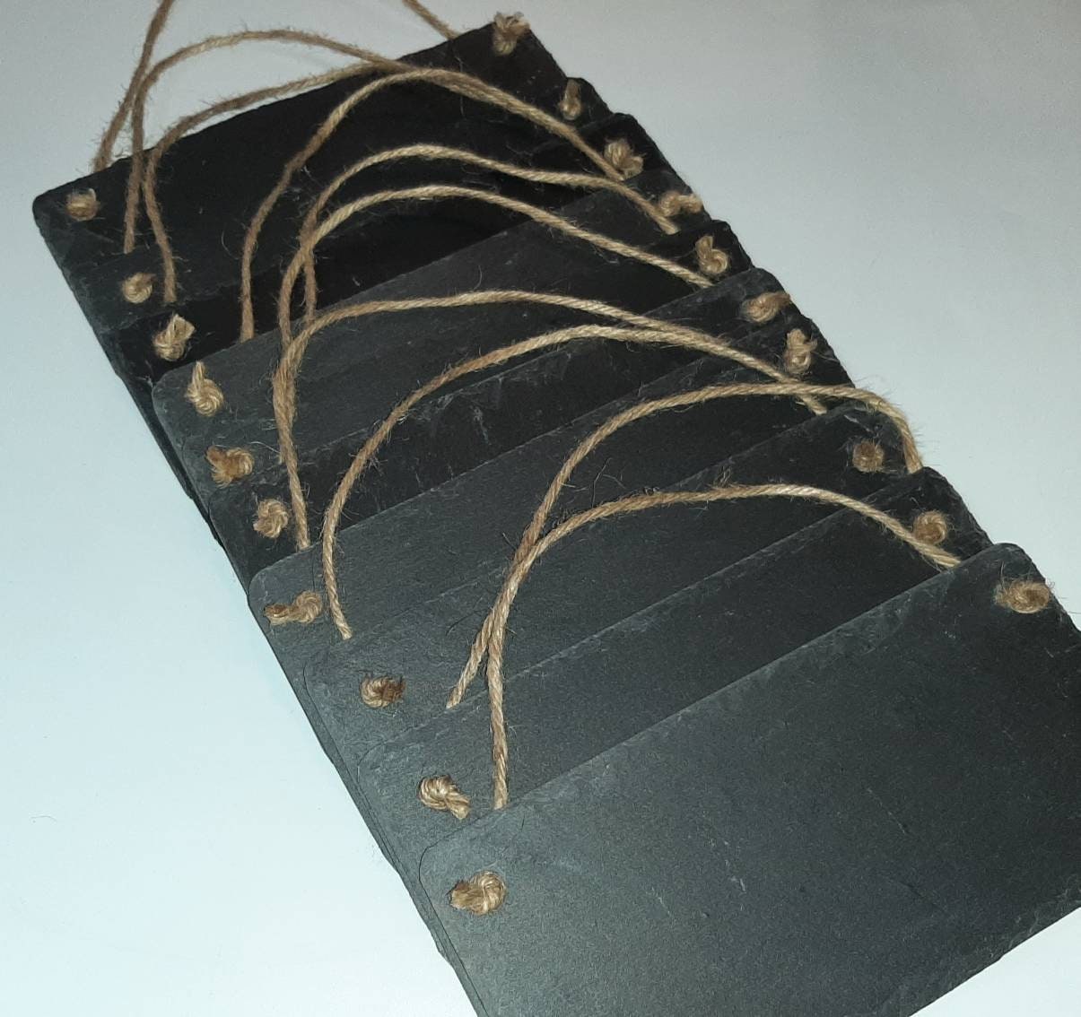 Pack of 10 Slate Hanging Sign Plaques Arts and Crafts Etsy UK