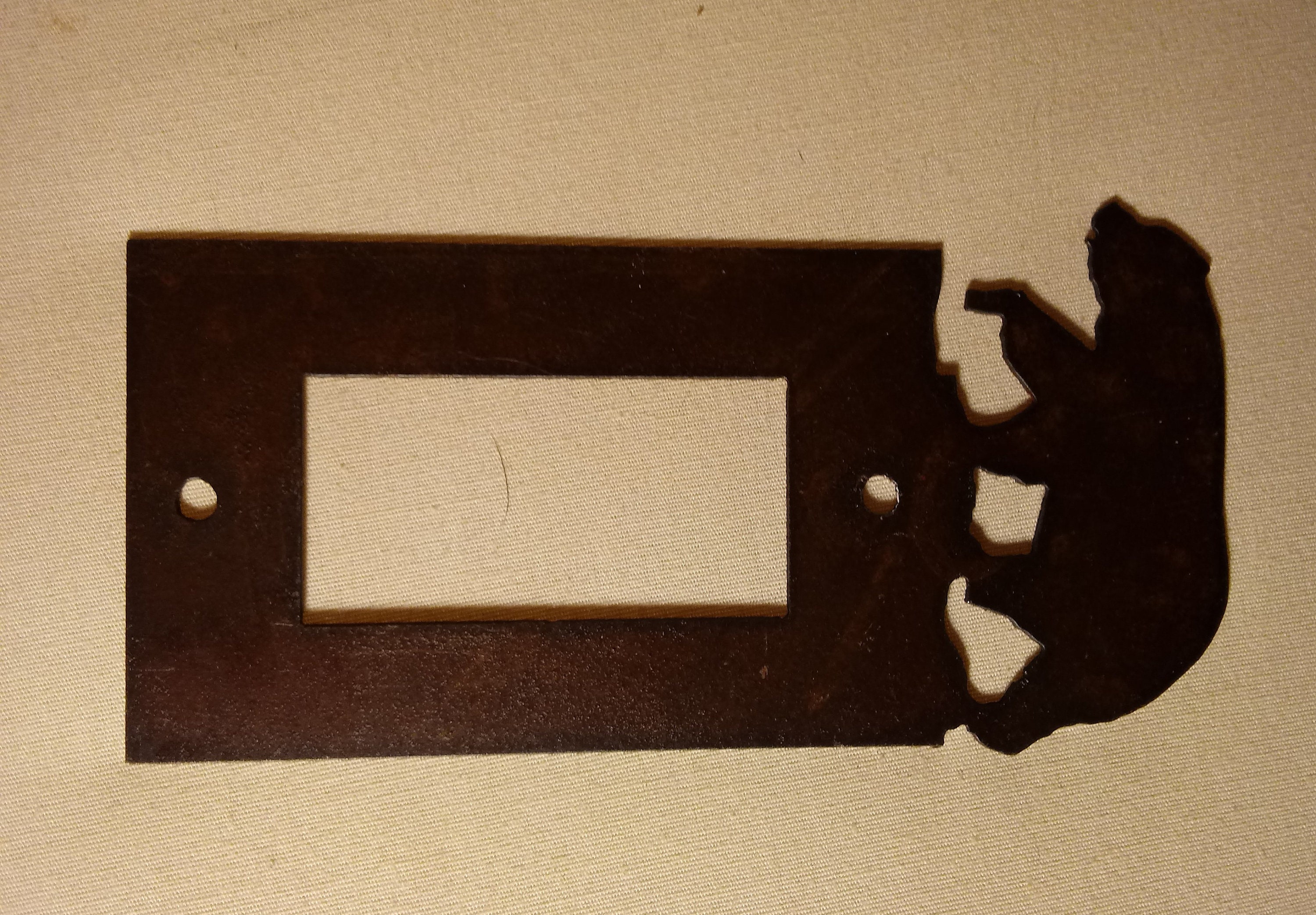 Placa de interruptor de metal rústico deje cubrir la cabina de | Etsy