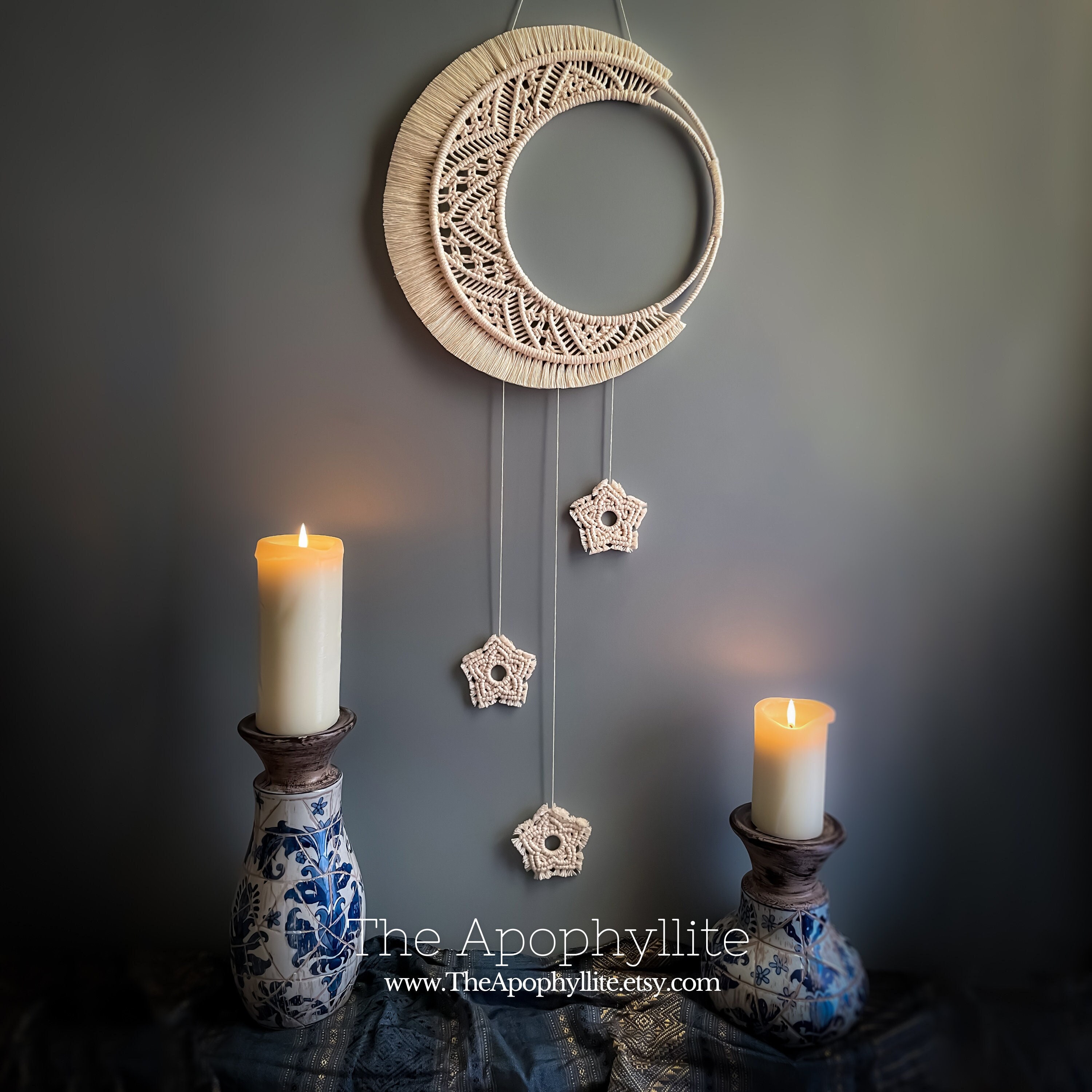 Macrame moon and star wall hanging hotsell