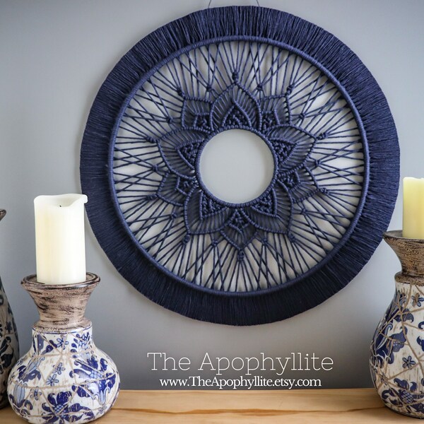 Navy Blue Wall Decor Etsy