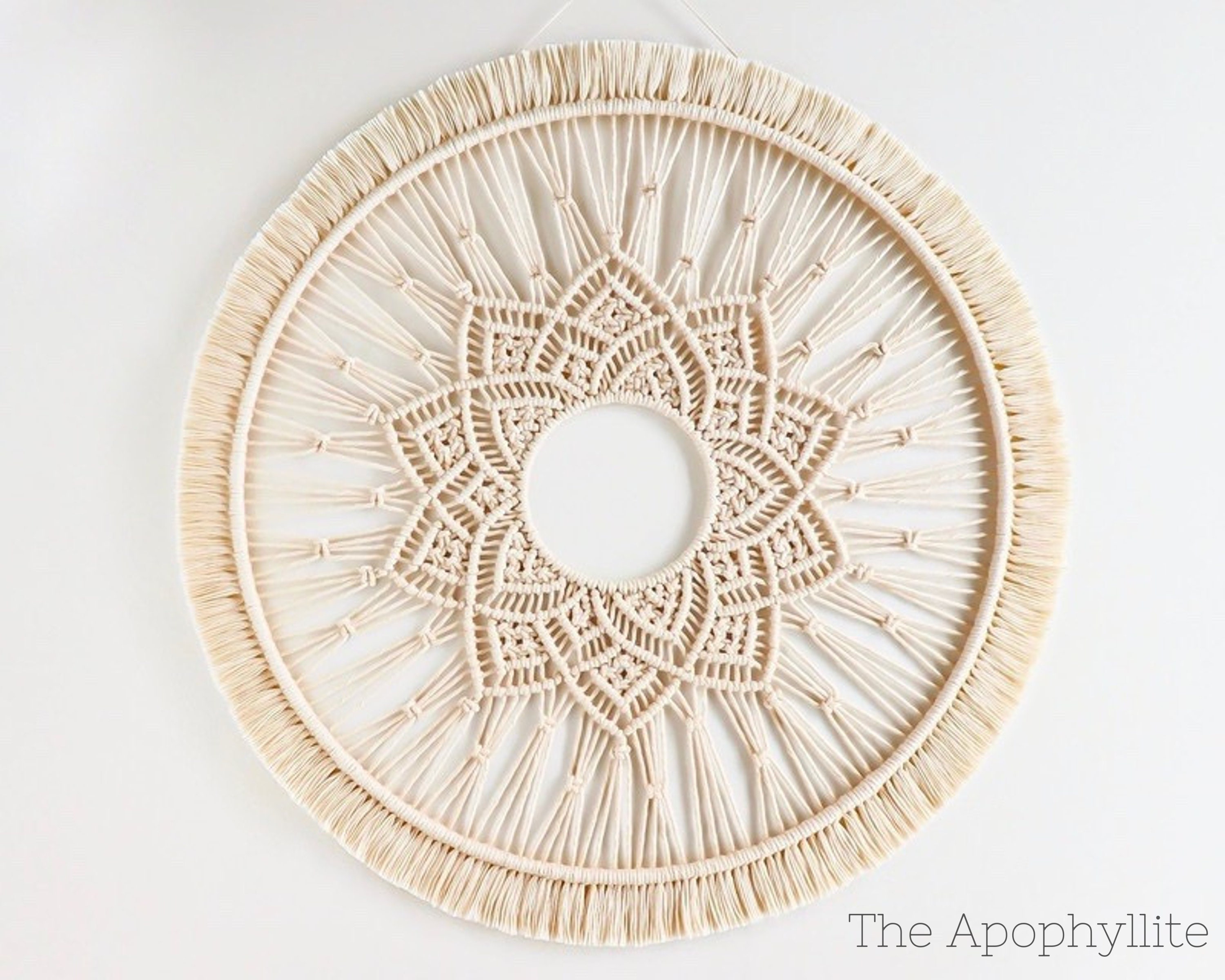 Macrame Mandala Circle Wall Hanging Large 57cm Modern Macrame Etsy