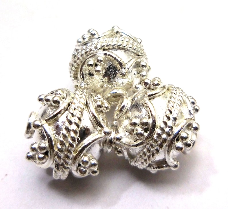 8mm 10mm 12mm 14mm Bali Bead Oxidized Sterling Silver Plated 18k Gold Plated Antique Copper Jewelry Making Bead B4 Silver Plated