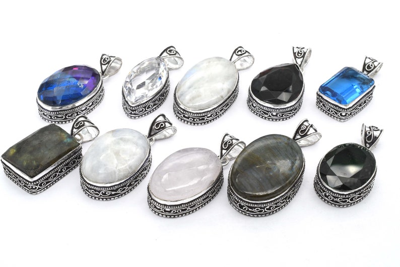 Handmade Designer Pendant Necklace for Women, Assorted Gemstone