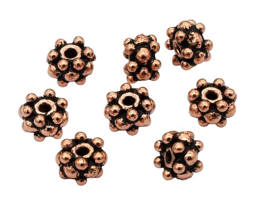 Perles Rondes Plaquées Argent Sur Cuivre – 4mm, 6mm, 8mm – Vente En Gros – Neuf Sans Emballage