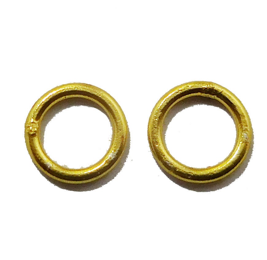 75 Pieces 8mm Soldered Closed Jump Rings 18k Gold Plated Etsy