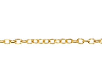 2x2mm Gold Plated Raw Brass Chain Raw Brass Curb Chain Brass Rolo Chain Soldered Chains Cable Chain, Box Chain Raw Brass Chains CH5