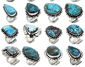 Turquoise Ring Lot, Turquoise Jewelry, Turquoise Silver Rings, Dainty rings, Turquoise Wedding Rings, Cute Rings, Vintage Silver Rings Lot