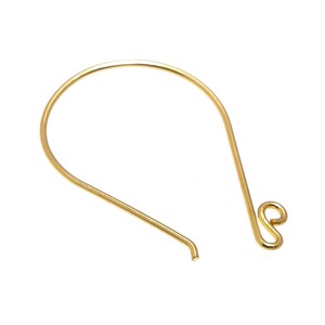 18 Pcs 30X22mm Earring Finding 18k Gold Plated Earring Components, Jewelry Making Ear wire B1022