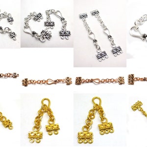 1 Piece 3 Strand Magnetic Clasps, 3 Hole Strong Magnetic Clasps