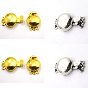 1 Stück 22X18X7mm Multi Strang Bali Box 3 Strang Verschluss Oxidiert Silber 18k vergoldet Schmuck machen Verschluss Verschluss B555