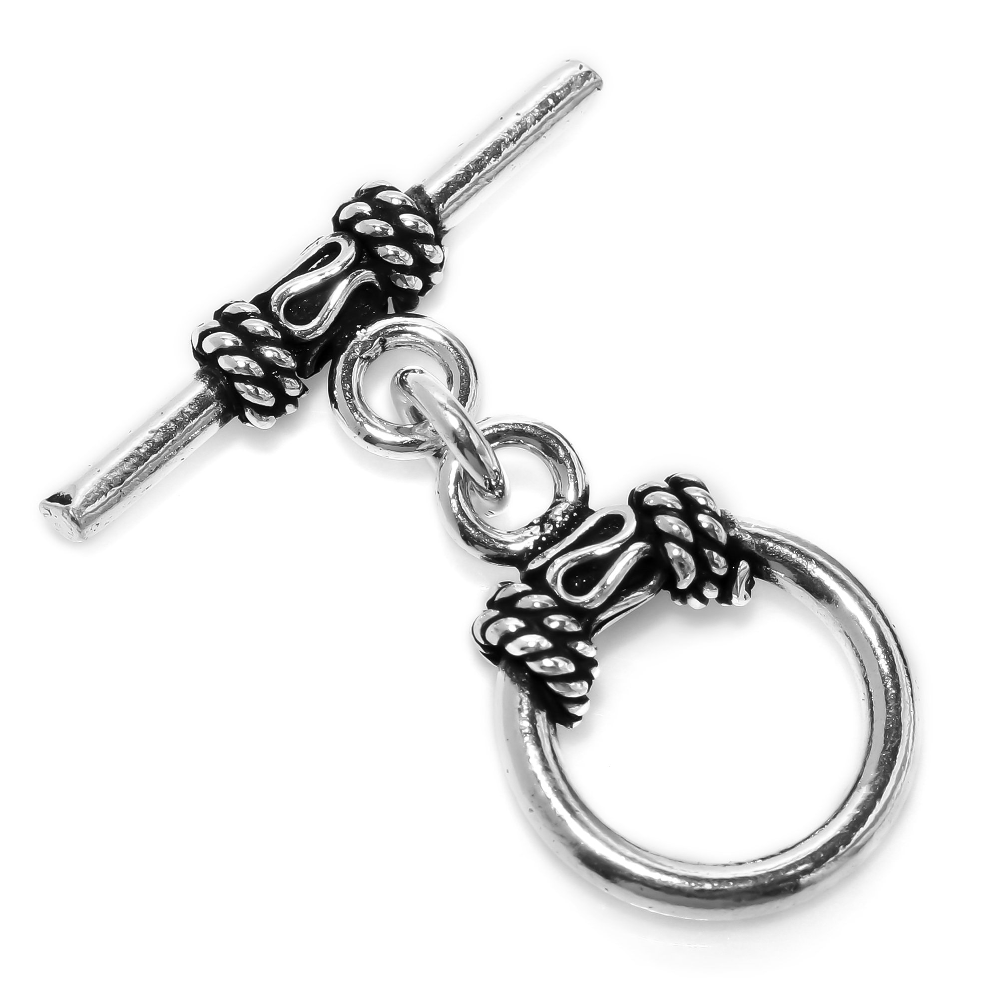 5 pièces 21 x 16 mm Bali fermoirs à bascule en argent sterling plaqué cuivre plaqué or 18 carats à bascule pour fabrication de bijoux B861 - France