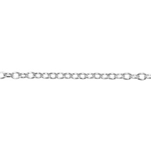 1 Foot of 1.7x2.1 mm Sterling Silver Small Flat Cable Chain