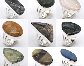 Mix Gemstone Assorted Ring Wholesale Mix Ring Lot, Hippie Rings, Handmade Jewelry Ring, US Mix Size 6-9, Bulk Rings