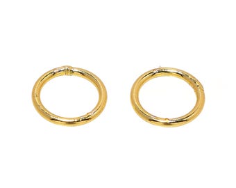 40 Pieces 12mm Soldered Closed Jump Rings 18k Gold Plated Jewelry Making Jump Ring B785