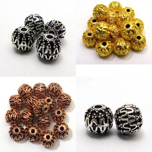 30 Stück 12MM Massiv Kupfer Bali Perlen Antik Sterling Versilbert B 4 KVS-23 30 Stück 12MM Massiv Kupfer Bali Perlen Antik Sterling Versilbert B 4 KVS-23