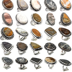 Jasper Gemstone Ring, Beautiful Ring, Women Rings, Jewelry Rings , 925 Silver Plated Gemstone Ring, Gemstone Ring US Size 6-10
