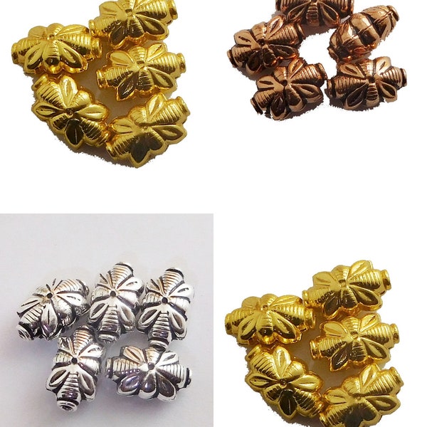 6 Pcs 16X10X9mm Saucer Bead Spacer Bead Antique Silver Plated Antique Copper 18k Gold Plated Jewelry Making Bead B928