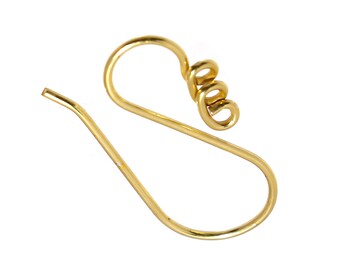 Ganci per orecchini a farfalla placcati in oro 18 carati, ganci per orecchini alati per forniture per la creazione di gioielli, ganci per orecchini per animali con anello, filo per orecchie di