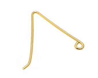 26 Pcs 20X22mm Earring Finding 18k Gold Plated Jewelry Making Ear Wire Components B606