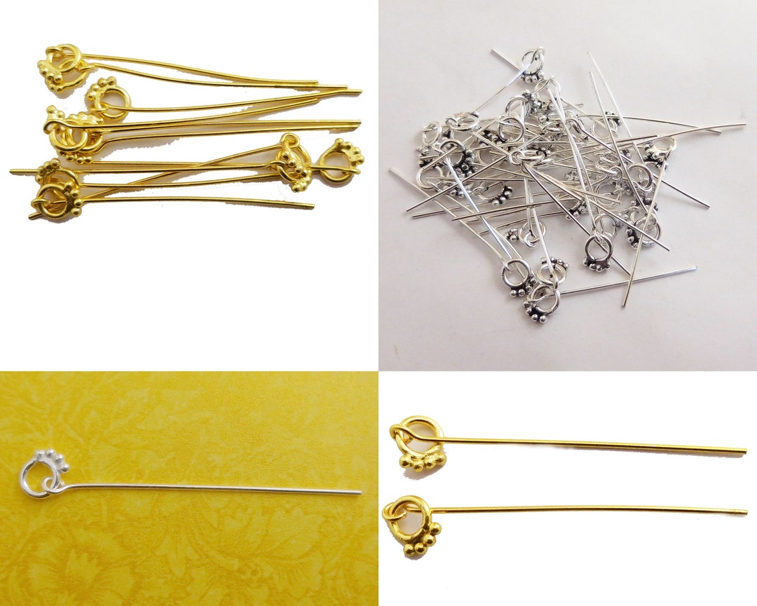 Lot de 10 bélières fleuries argents 9mm pour création de bijoux
